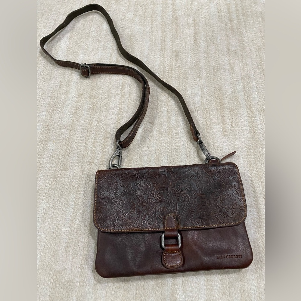 Jack Georges Leather Mini Crossbody Purse